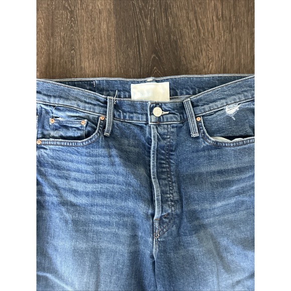 Mother Superior Jeans The Tomcat Playing With Scissors Sz 32 Med Blue Distressed - Picture 5 of 12